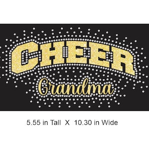 Cheer Grandma Varsity Double Download Strass und Vinyl Combo CUT TEMPLATE Datei in SVG, Eps und Png für Cricut und Silhouette