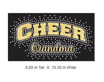 Cheer Grandma Varsity Double Download Rhinestone and Vinyl Combo CUT TEMPLATE File in Svg, Eps, and Png for cricut and silhouette
