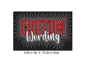 Leonore Maak je eigen tekst Digitale download met strass-steentjes en vinyl snijsjabloon (bestand in SVG en PNG) voor Cricut en Silhouette