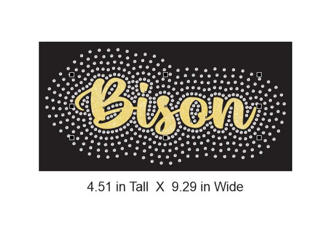 Bison Cursive Burst Download Rhinestone and Vinyl Combo CUT TEMPLATE ...