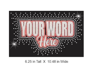 Impact Double Create Your Own Wording Custom Download Rhinestone & Vinyl CUT TEMPLATE File in Svg, Eps, and Png for cricut and silhouette