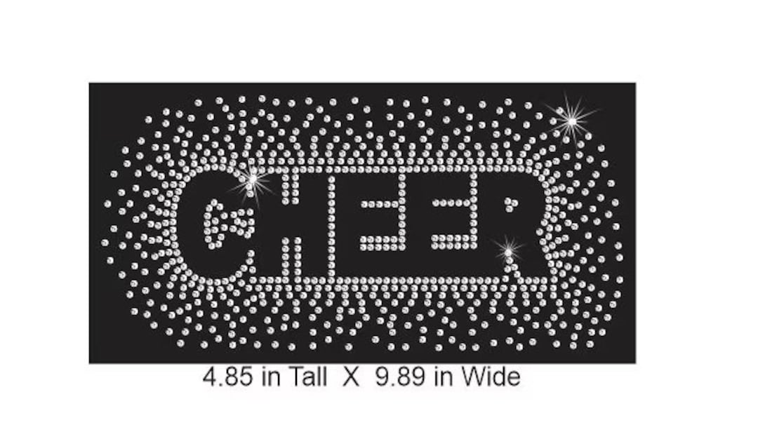 Cheer Reverse - 10 X 5 Rhinestone Transfer Made the Brilliant Clear ...