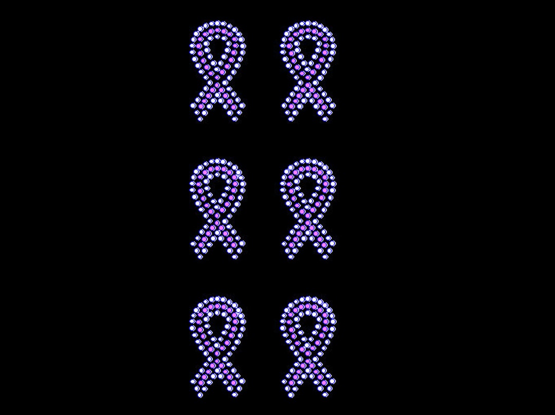 Pink Ribbon With Rhinestone Awareness Ribbon Rhinestone Mini - Filled With Beautiful Pink ...