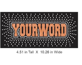 Varsity Burst Erstellen Sie Ihren eigenen Wortlaut Benutzerdefinierte Download Strass & Vinyl CUT TEMPLATE-Datei in SVG, Eps und Png für Cricut und Silhouette