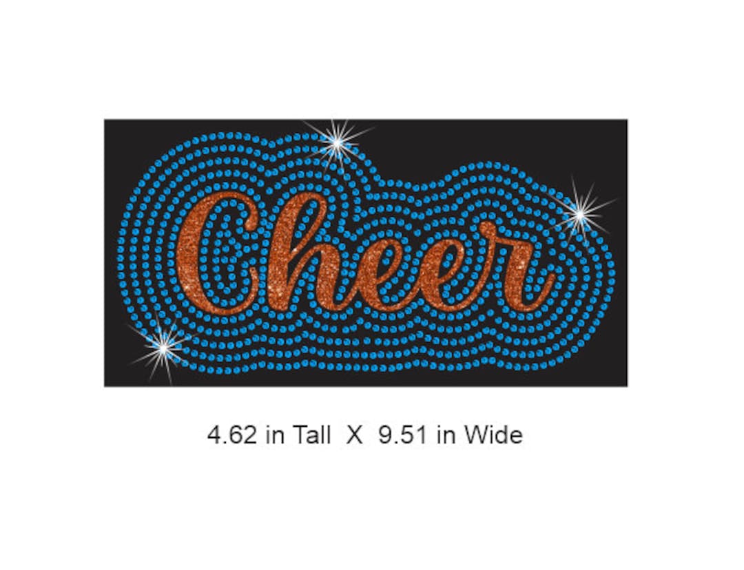 Cheer Script Download Rhinestone and Vinyl Combo CUT TEMPLATE File in ...