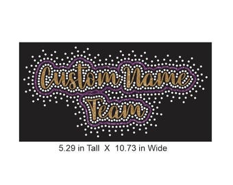 Classica Creëer je eigen naam Combo Custom Creëer je eigen naam met prachtige heldere strassteentjes en 2 glitterkleuren