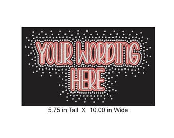 Magic Holiday Combo Design Custom Create your own name with rhinestones and your choice of Glitter color - heat applied