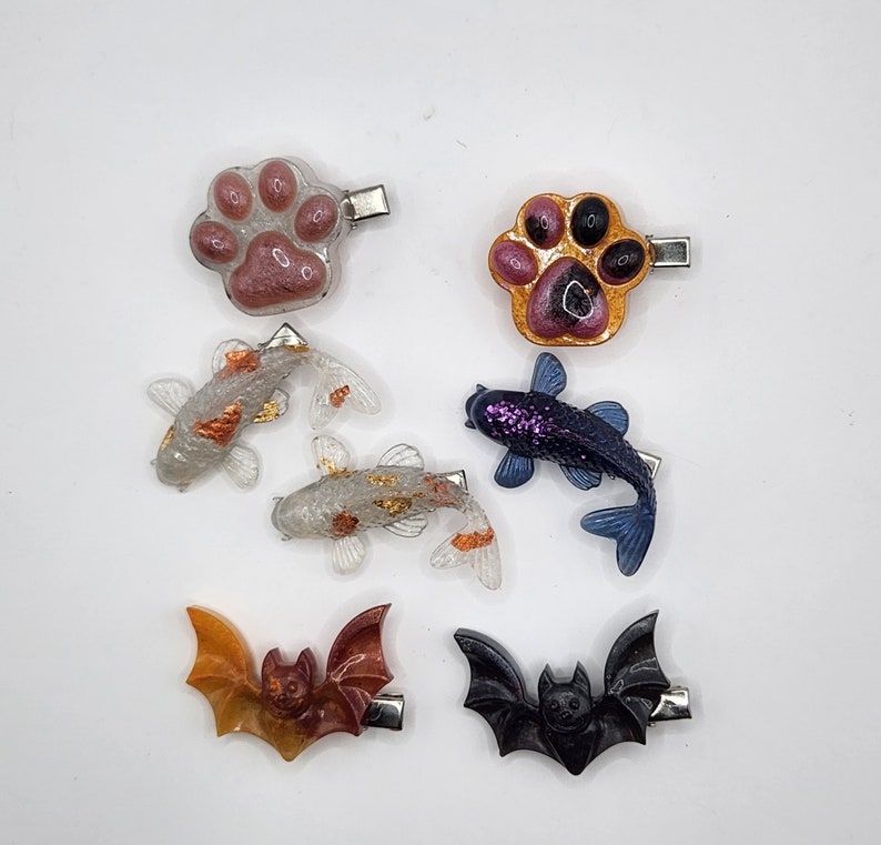 Animal Hair Clips Etsy