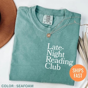 Late Night Reading Club Tee, Funny Bookworm Shirt, Book Lover Gift, Reading Club T-Shirt, Cute Bookish Shirt, Gift for Book Nerd
