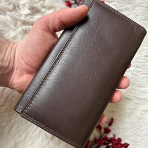 Personalisierte Damen Geldbörse Braun Echtleder Nappaleder auch mit handschriftlicher Botschaft gravierbar Portemonnaie Geldbeutel