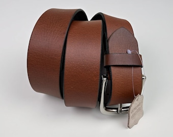 Personalisierter hellbrauner Büffelleder Gürtel für Herren Geschenk breiter Ledergürtel Valentinstag Männergeschenk Hochzeitstag