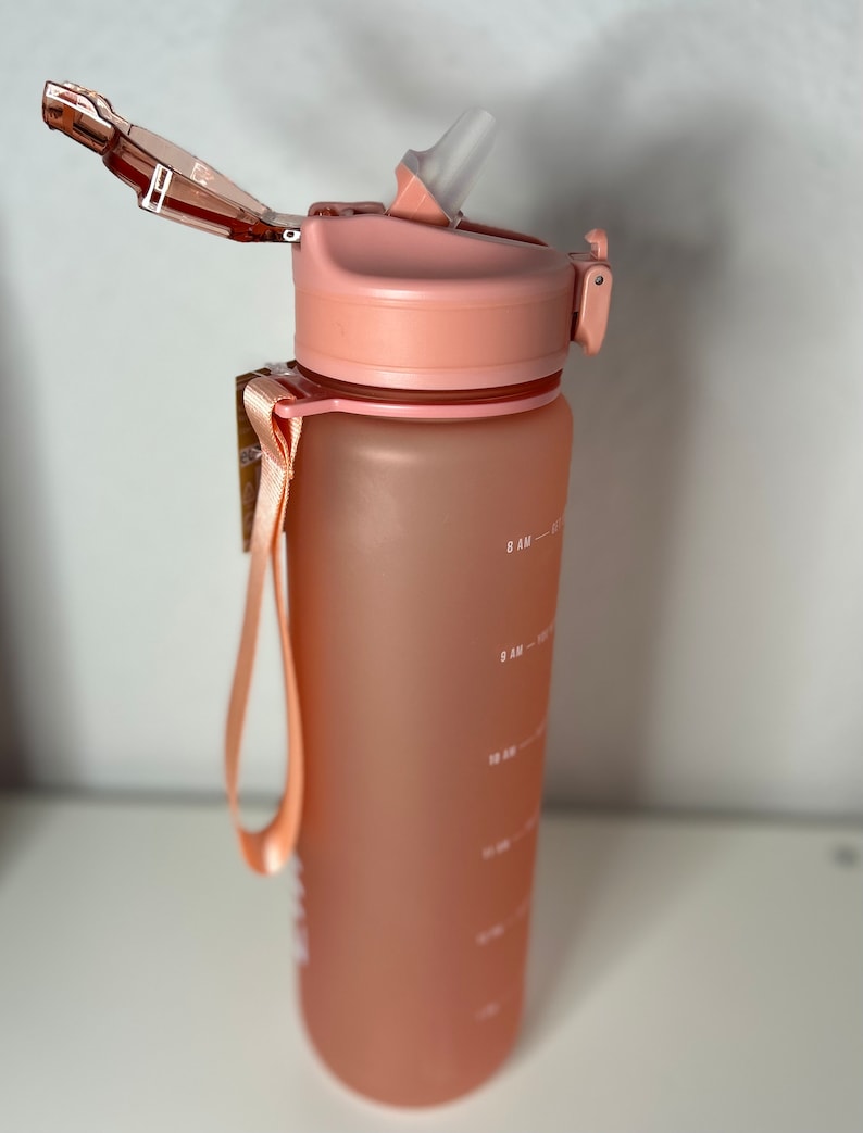 Bouteille de motivation Gourde 1 litre personnalisé sans BPA Coral