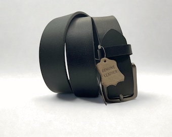 Personalized black buffalo leather belt for men, personal gift, engraved leather belt, men's gift, wedding anniversary