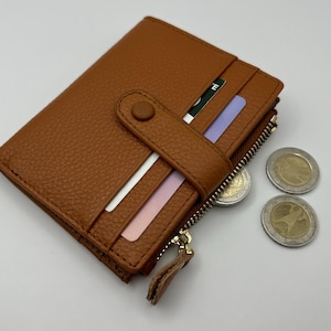 personalisiertes Kartenetui aus Leder Portemonnaie Kartenhalter Geldtasche mit Lasergravur