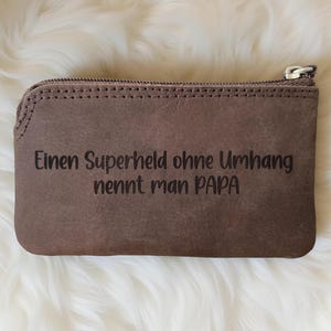 Personalisierte Schlüsseltasche Minigeldbörse persönliches Geschenk auch mit handschriftlicher Botschaft gravierbar Geldbörse