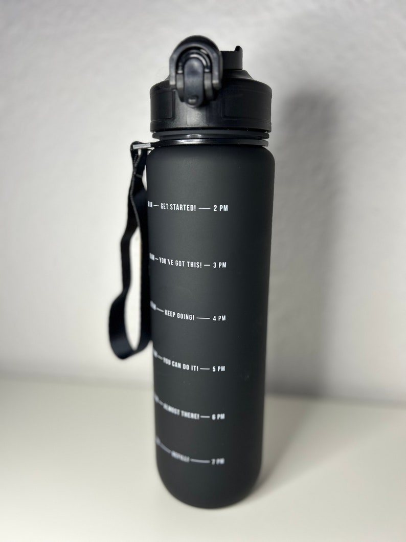 Motivationsflasche Trinkflasche 1 Liter personalisiert BPA frei Bild 7