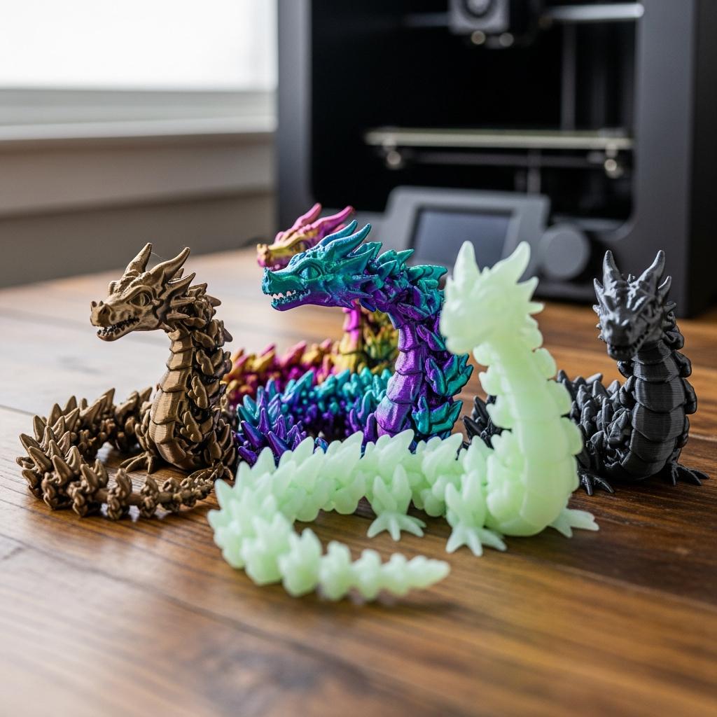 500 Flexi Dragon STL Files Mega Bundle – Articulated Dragons for 3D ...