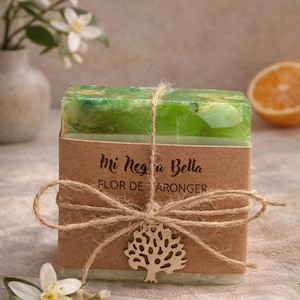 Sapone artigianale ai fiori d'arancio: idratante, aromatico, naturale, per pelli sensibili, Mi Negra Bella