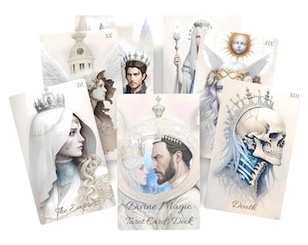 Divine Magic Tarot Deck. 78 Surreal Renaissance Tarot Cards