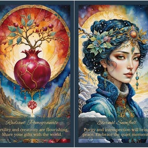 Jeu de cartes Oracle Jardin du paradis. Cartes d'affirmation quotidiennes. Cartes de motivation