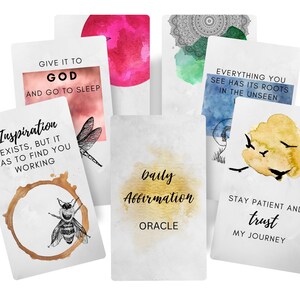Cartas de Oráculo de Afirmações Diárias – Baralho Inspirador Minimalista para Atenção Plena e Motivação
