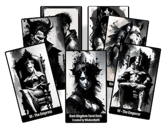 Dark Kingdom Gothic Tarot Deck. Shadows and Power tarot cards