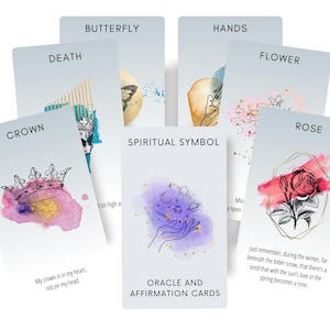 Orakelkaarten en affirmatiekaarten met spirituele symbolen: een modern spel met heilige tekens en zielswijsheid