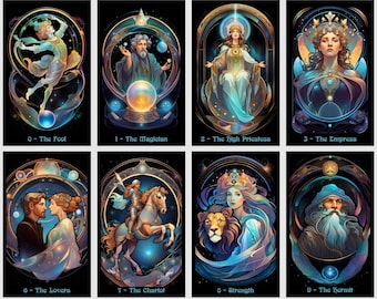 Art Nouveau Tarot Deck: 78-Card Elegant Divination