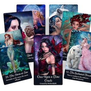 Jeu de cartes Oracle Once Upon a Time avec guide. Oracle fantastique. Oracle de conte de fées.