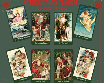 Vintage Christmas Tarot Deck: 78 Card Santa Claus Tarot