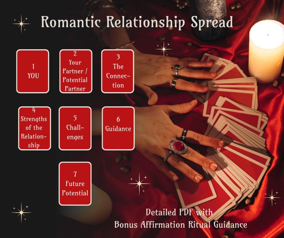 Romantic Relationship Tarot Reading – 7-card Spread | Love Insights PDF ...