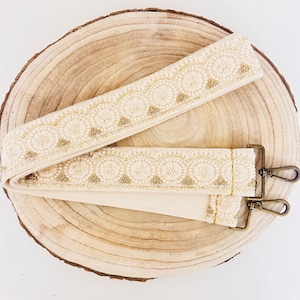 bestickter Taschengurt mit Pailletten und Karabiner, Wechselgurt für Taschen, Ersatzgurt für Crossbody-Taschen, Kameragurt mit Stickerei