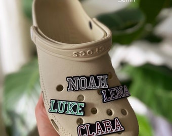 Custom Name Charms with Frame | 3 Pieces | Shoe Decorations for Crocs | 3D Printed Name Charms