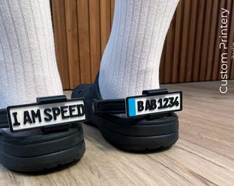 Custom license plates for Crocs | 3D printed sayings | License plate | Charms
