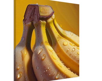 "Banana Time" kitchen canvas art, exclusive to Etsy!