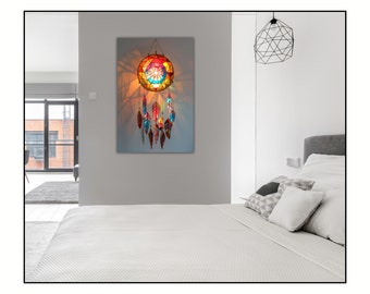 Premium Poster | Sunlight Catcher Inspiring Bedroom Wall Art & Harmony | Zen Home Decor | Dreamy Design for Relaxation