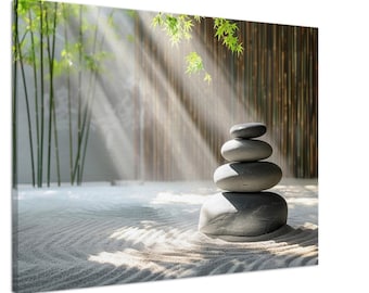 Abstract calm sculpture | "Endless Silence" | Modern sand-colored decoration | Peaceful art object for home & office | Minimalist design