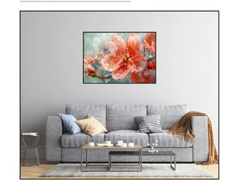Premium-Wandkunst "Power of Nature" aus mattem Papier mit Metallrahmen. Exklusives Frühlingsbild auf Etsy