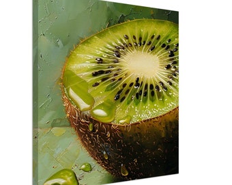 Kiwi Shot 2 - A unique canvas artwork for the culinary heart of your home