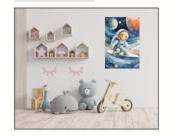 Exclusive "Through Space" poster for the children's room, for download! Only on Etsy.