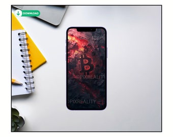 Bitcoin Change HD Wallpaper - Exclusive Design for iPhone, Samsung, Huawei - Instant Digital Download Crypto Art