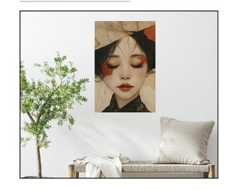 Poster Download  "Silent Peace" Japanese Inspired Wall Art, Printable Office Picture, Large Bedroom Decor, Tranquil Japanese Scene"