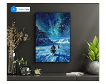 Printable Poster 'Endless Ride 2' - Mountain Wall Decor, Small Size, Digital Download, Stylish Wall Art, Home Decor Poster