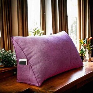 Sofa Wedge Pillow Orthopaedic Back Pain Cushion Memory Foam Triangle Support Pillow Lumbar Support Furniture Ergonomic Back Support Purple