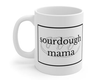 Sourdough Mama Mug - White/Black
