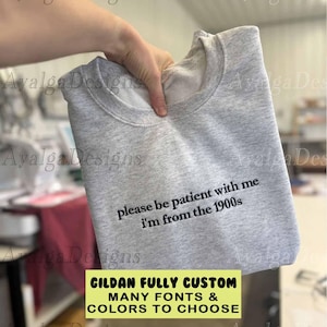 Custom Embroidered Unisex Sweatshirt-Personalized Crewneck-Custom Text-Embroidered Text Crewneck-Gift for Bride-Mothers Day-Birthday Gift