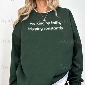 Christian Bible Verse Graphic Tee: Walking By Faith T-Shirt