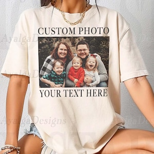 Custom Photo-Unisex Comfort color Tee Shirt with Your Text, Personalized Picture T-Shirt, Perfect Gift , Custom Logo Graphic Tshirts-ayalga