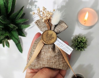 Personalized Lavender Sachet Bags, Baptism French Lavender Bag Favors, Rustic Party Favors, Natural Wedding Favors, Baby Shower Sachet Bags