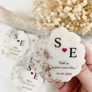 Wedding Luxury Magnet, Wedding Favors,Personalized Gift Epoxy Magnet,Engagement Favors,Epoxy Magnet,Anniversary Favors,Islamic Favors Magnet